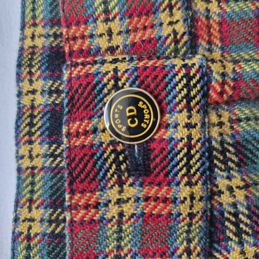 Christian Dior Sports Classic Plaid Pencil Skirt - Red/Green/Yellow - Picture 3 of 7